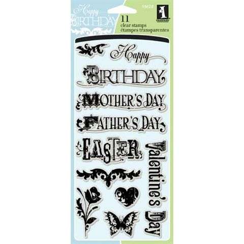 Clear stamps:  happy days